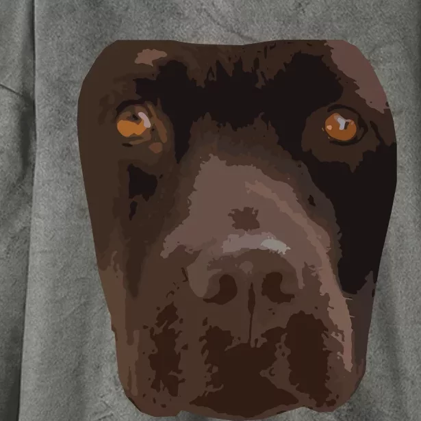 Chocolate Lab Lovers Dark Brown Dog Face Costume Hooded Wearable Blanket