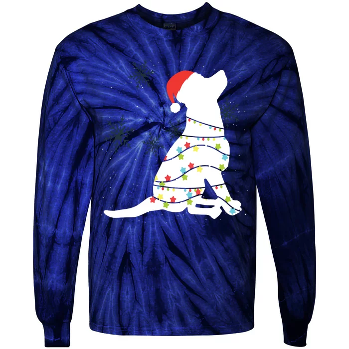 Christmas Lights Labrador Retriever T Dog Lover Gift Tie-Dye Long Sleeve Shirt