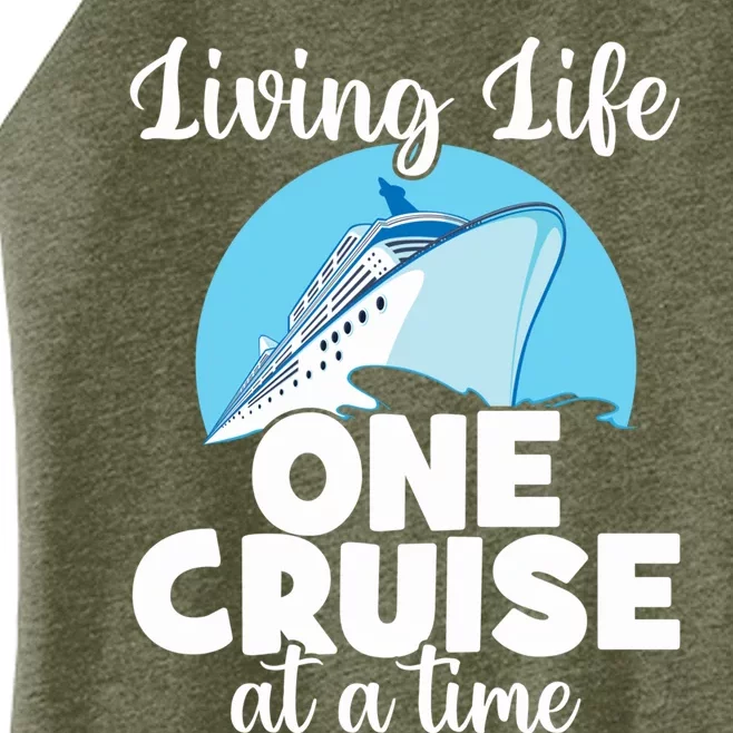 Cruise Lovers Living Life One Cruise At A Time Family Cruise Gift Women’s Perfect Tri Rocker Tank