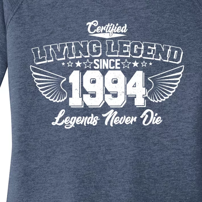 Certified Living Legend Since 1994 Legends Never Die 30th Birthday Wings Women's Perfect Tri Tunic Long Sleeve Shirt