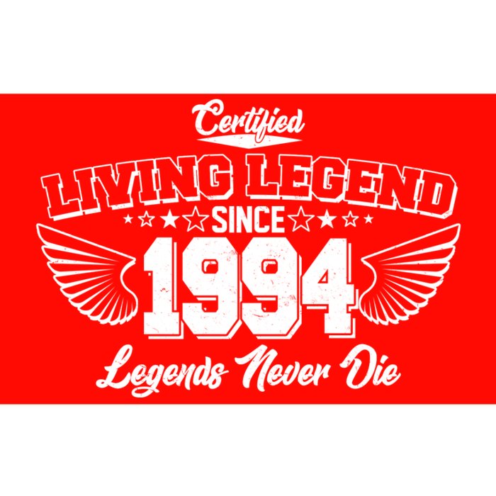 Certified Living Legend Since 1994 Legends Never Die 30th Birthday Wings Bumper Sticker