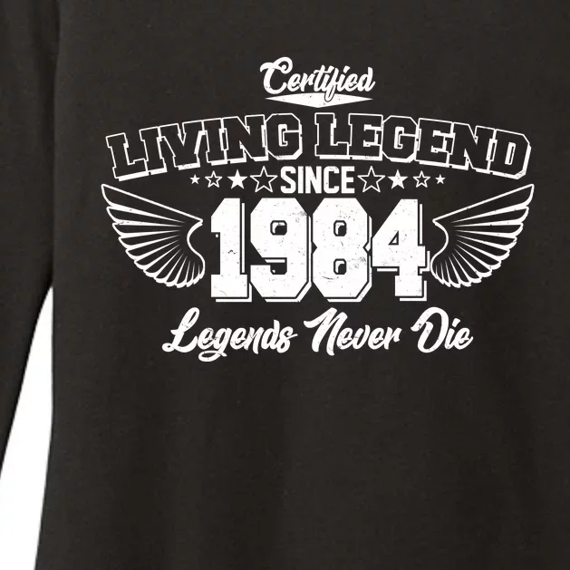 Certified Living Legend Since 1984 Legends Never Die 40th Birthday Wings Womens CVC Long Sleeve Shirt