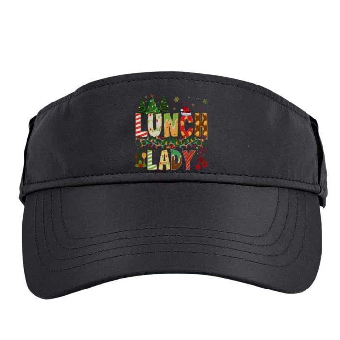 Christmas Lunch Lady Crew Holiday Season Matching Adult Drive Performance Visor