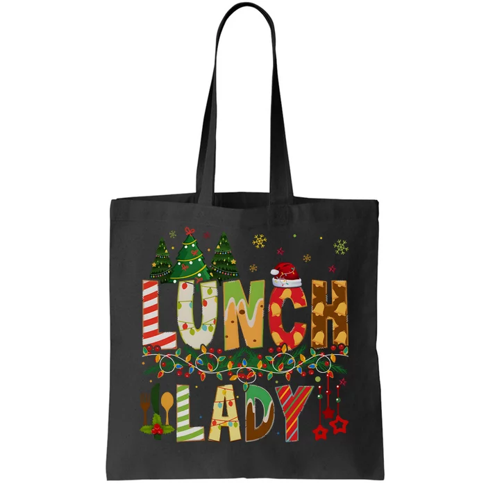 Christmas Lunch Lady Crew Holiday Season Matching Tote Bag