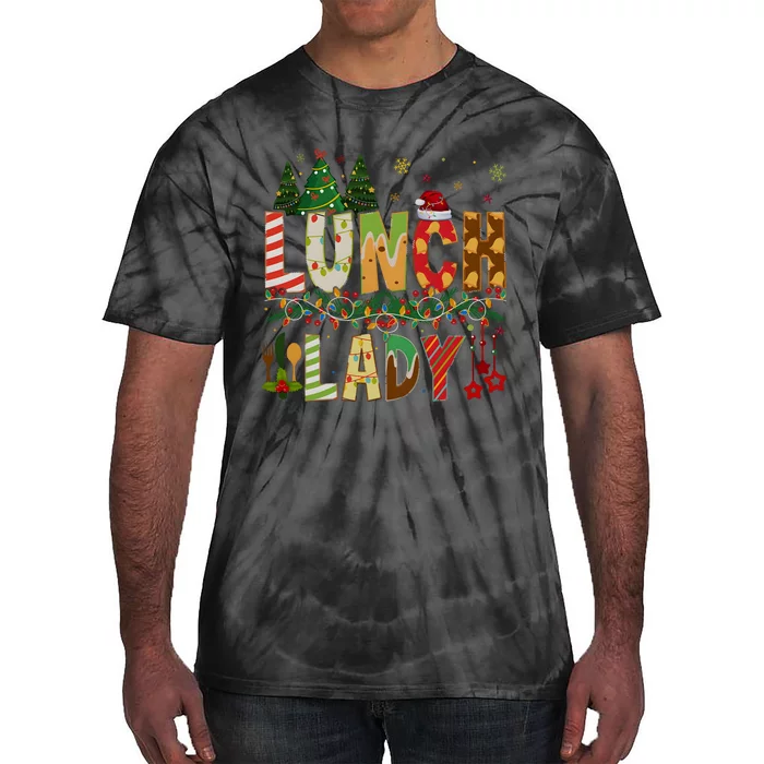 Christmas Lunch Lady Crew Holiday Season Matching Tie-Dye T-Shirt