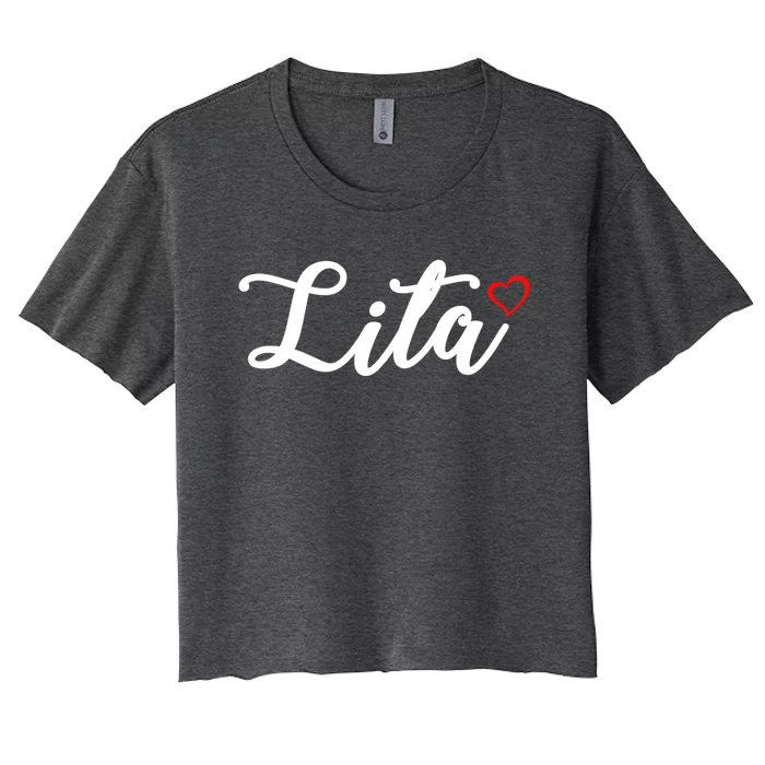 Cute Lita Lover Gift Grandma Christmas Funny Gift Women's Crop Top Tee