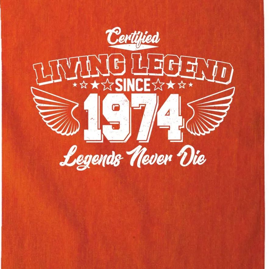 Certified Living Legend Since 1974 Legends Never Die 50th Birthday Wings Platinum Collection Golf Towel