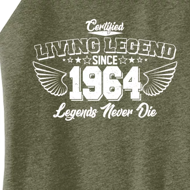 Certified Living Legend Since 1964 Legends Never Die 60th Birthday Wings Women’s Perfect Tri Rocker Tank