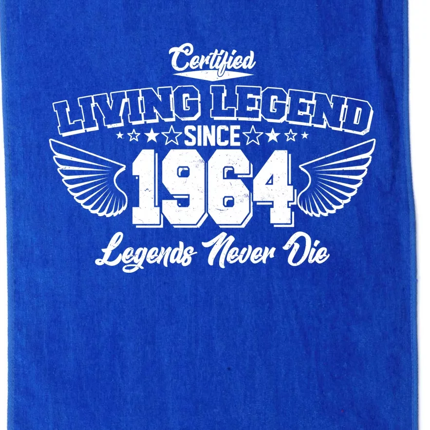 Certified Living Legend Since 1964 Legends Never Die 60th Birthday Wings Platinum Collection Golf Towel