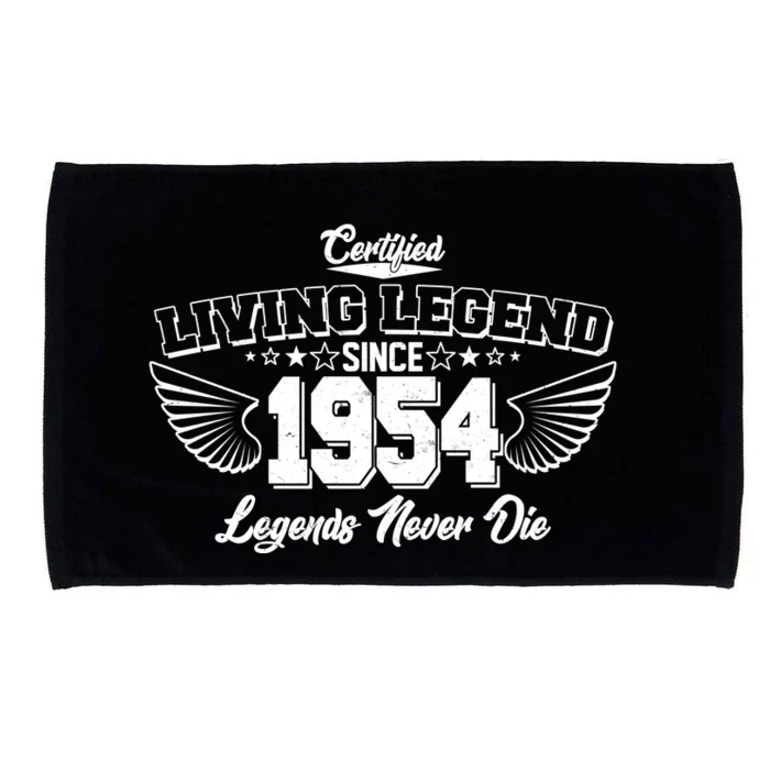 Certified Living Legend Since 1954 Legends Never Die 70th Birthday Wings Microfiber Hand Towel