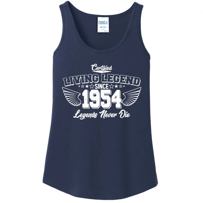 Certified Living Legend Since 1954 Legends Never Die 70th Birthday Wings Ladies Essential Tank