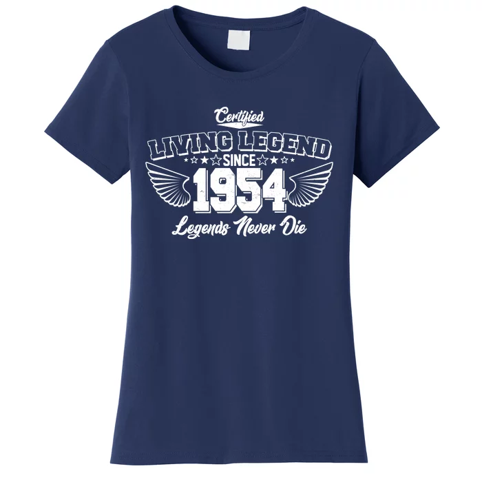 Certified Living Legend Since 1954 Legends Never Die 70th Birthday Wings Women's T-Shirt