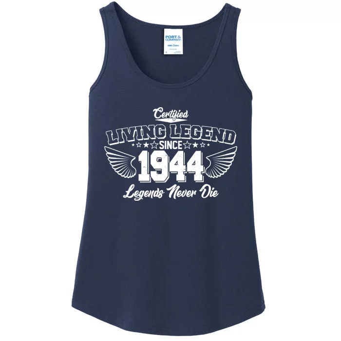 Certified Living Legend Since 1944 Legends Never Die 80th Birthday Wings Ladies Essential Tank