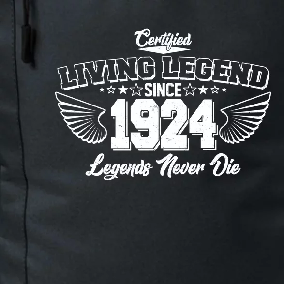 Certified Living Legend Since 1924 Legends Never Die 100th Birthday Wings Daily Commute Backpack