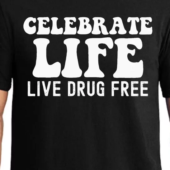 Celebrate Life Live Drug Free Red Band Week Awareness Pajama Set