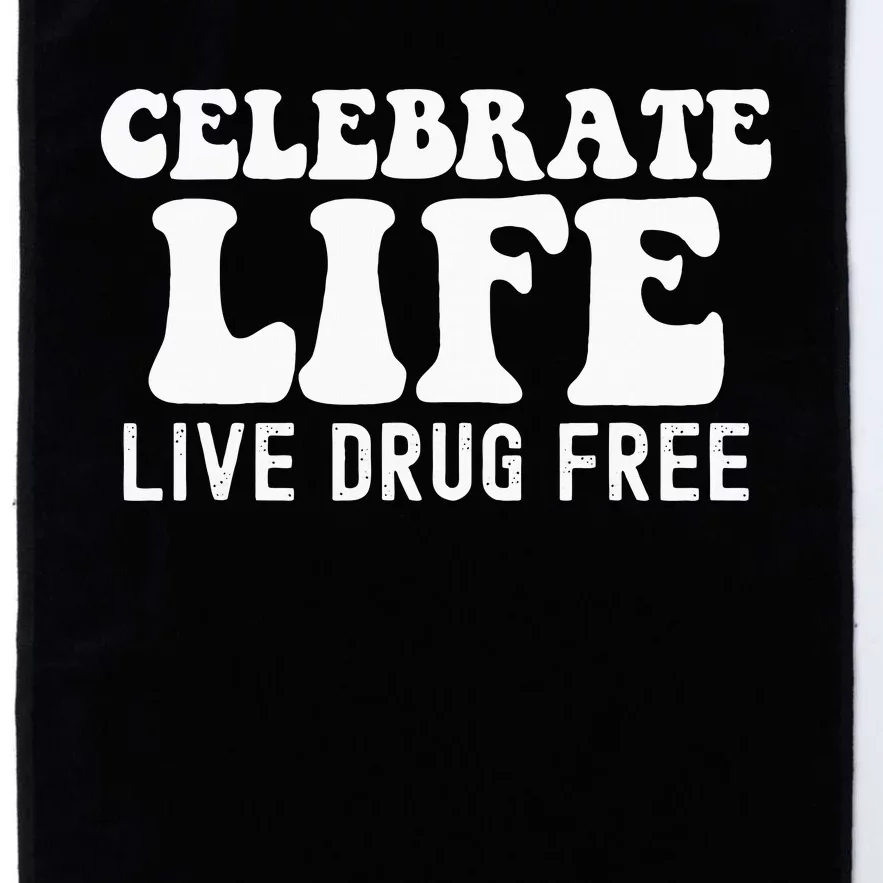 Celebrate Life Live Drug Free Red Band Week Awareness Platinum Collection Golf Towel