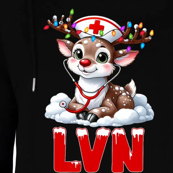 Christmas Lvn Love Cute Reindeer Christmas Lights Women Womens Funnel Neck Pullover Hood