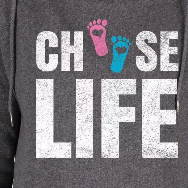 Choose Life Life Freedom Saying Mama Dad Foot Spures Gift Womens Funnel Neck Pullover Hood