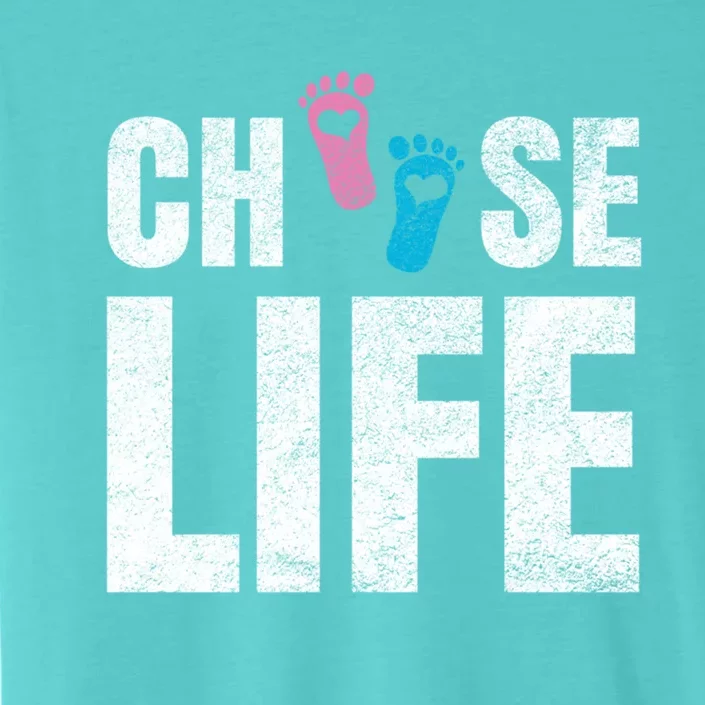 Choose Life Life Freedom Saying Mama Dad Foot Spures Gift ChromaSoft Performance T-Shirt