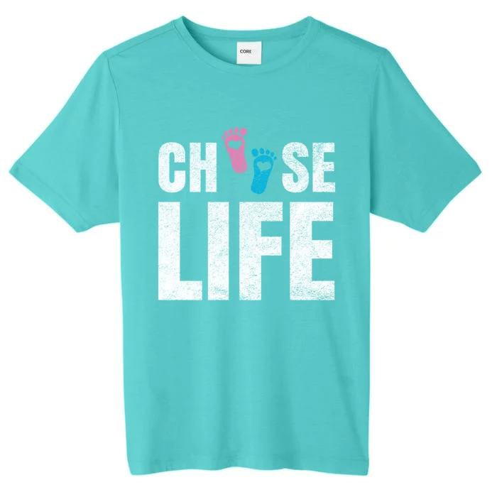 Choose Life Life Freedom Saying Mama Dad Foot Spures Gift ChromaSoft Performance T-Shirt