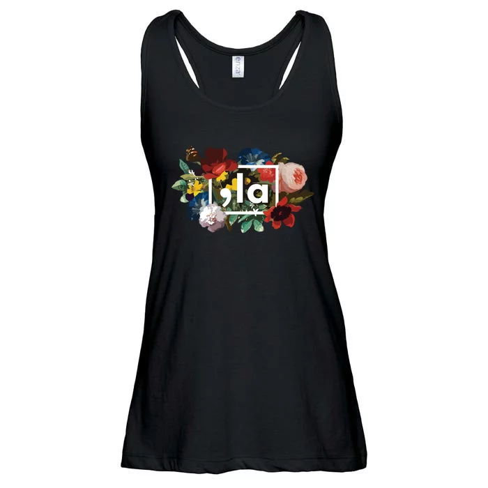 Comma La La Vintage Floral Feminine Flowers Women Comma La Ladies Essential Flowy Tank