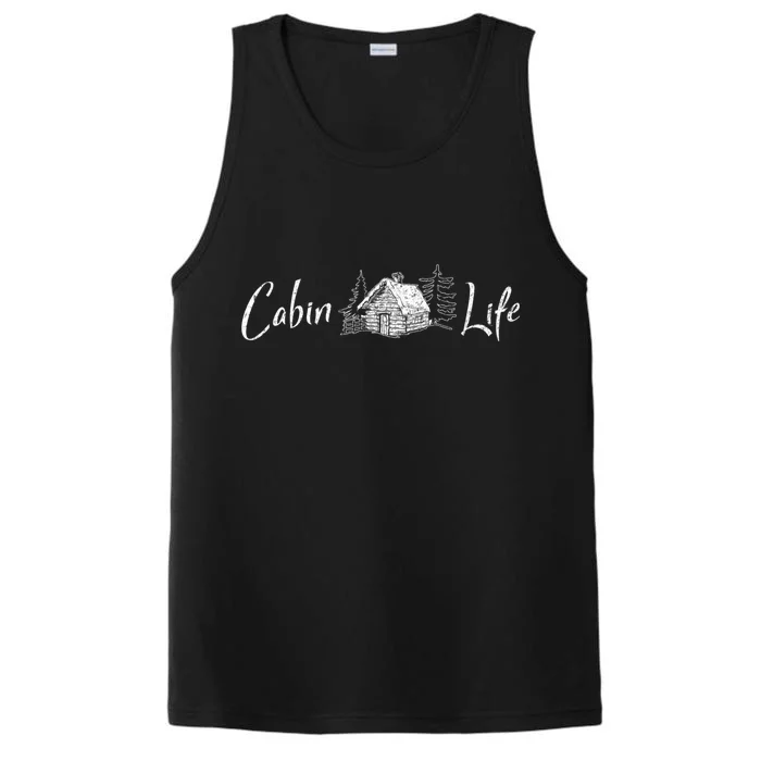 Cabin Life Log Cabin Gift Performance Tank