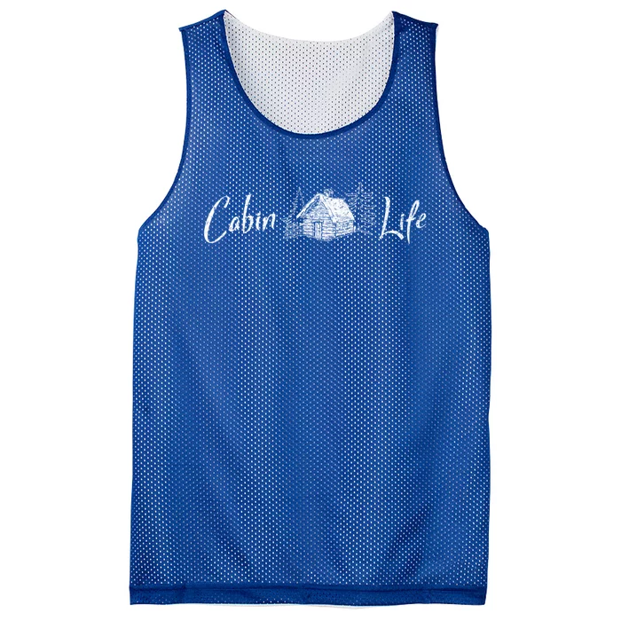 Cabin Life Log Cabin Gift Mesh Reversible Basketball Jersey Tank