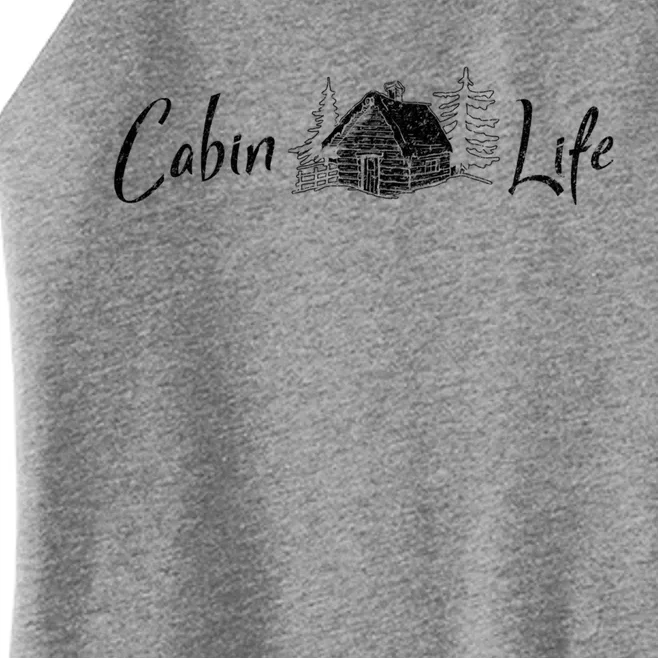 Cabin Life Log Cabin Gift Women’s Perfect Tri Rocker Tank