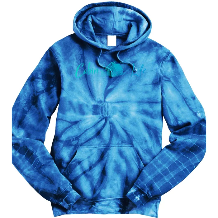 Cabin Life Log Cabin Gift Tie Dye Hoodie