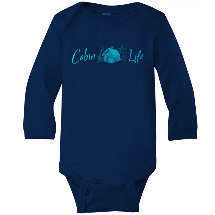 Cabin Life Log Cabin Gift Baby Long Sleeve Bodysuit