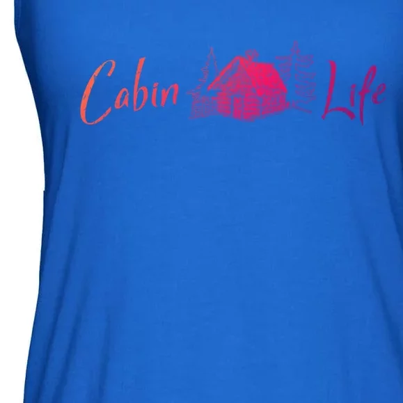 Cabin Life Log Cabin Gift Ladies Essential Flowy Tank