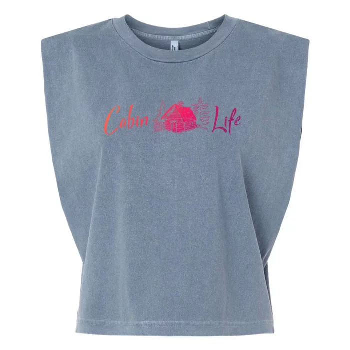 Cabin Life Log Cabin Gift Garment-Dyed Women's Muscle Tee