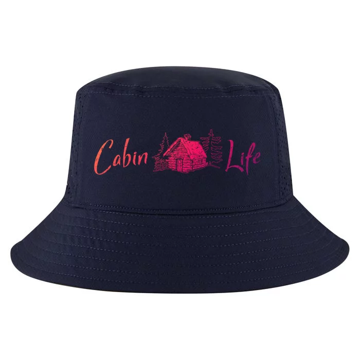 Cabin Life Log Cabin Gift Cool Comfort Performance Bucket Hat