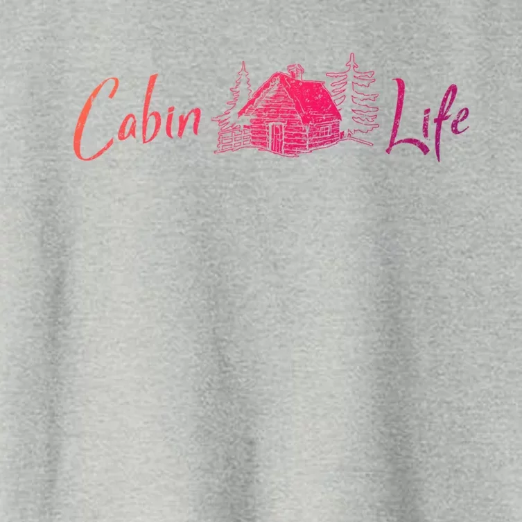 Cabin Life Log Cabin Gift Women's Crop Top Tee