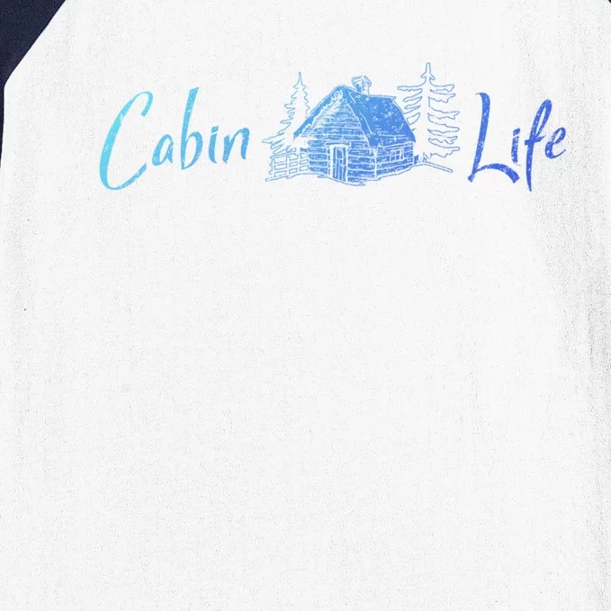 Cabin Life Log Cabin Gift Baseball Sleeve Shirt