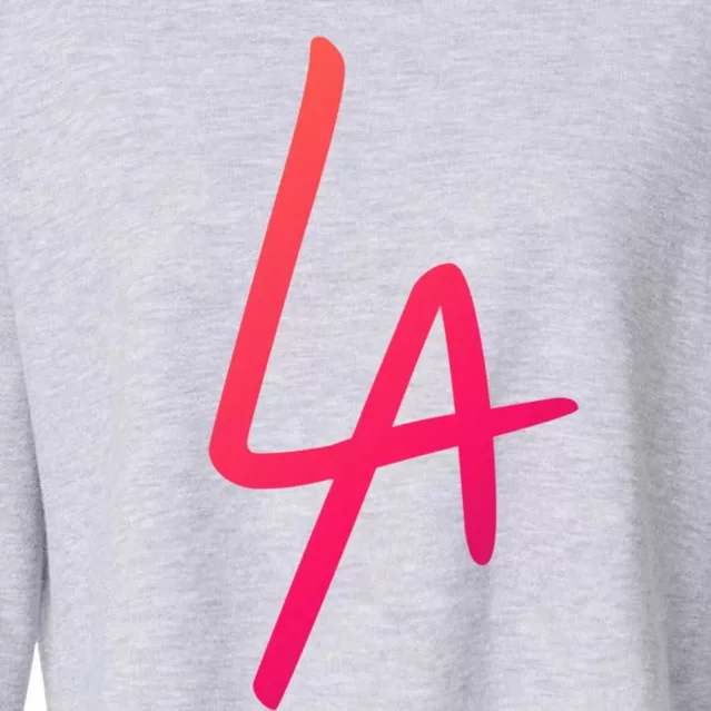 Cool La Letters Los Angeles Pride Trendy California Lovers Gift Cropped Pullover Crew