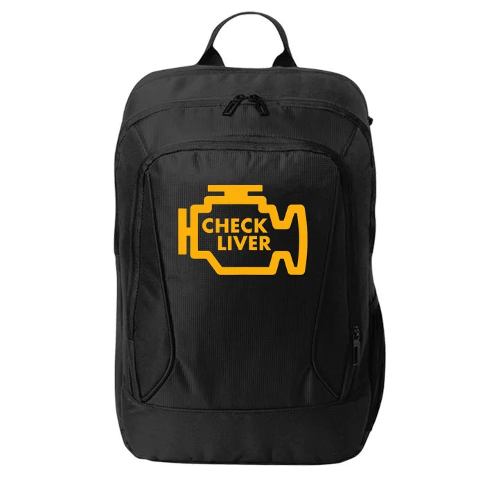 Check Liver Light Funny Drinking Tank Top City Backpack