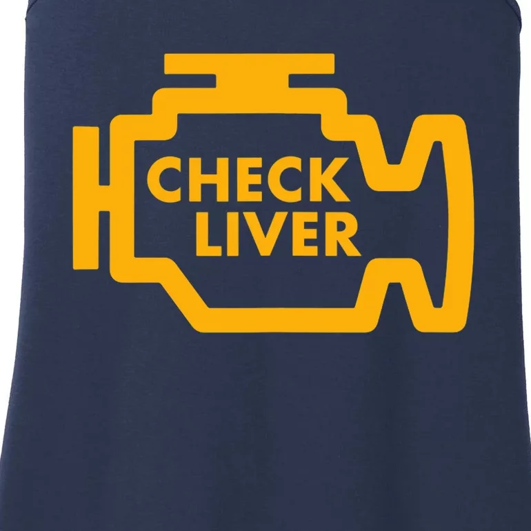 Check Liver Light Funny Drinking Tank Top Ladies Essential Tank