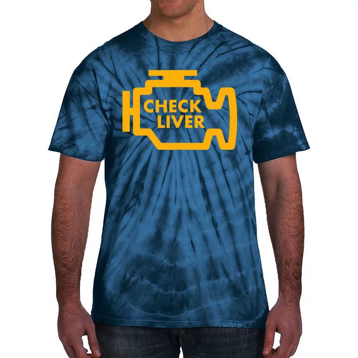 Check Liver Light Funny Drinking Tank Top Tie-Dye T-Shirt