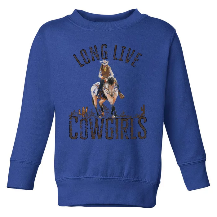 Cow Long Live Country Cool Wild West Gift Toddler Sweatshirt