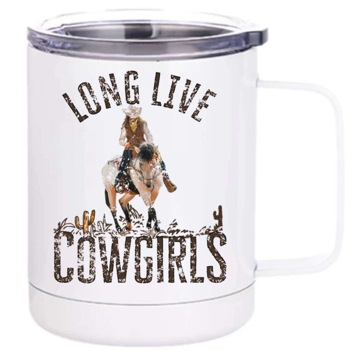 Cow Long Live Country Cool Wild West Gift Front & Back 12oz Stainless Steel Tumbler Cup