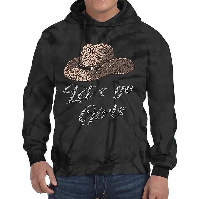 Cow Leopard Let´s Go Country Southern Western Tie Dye Hoodie