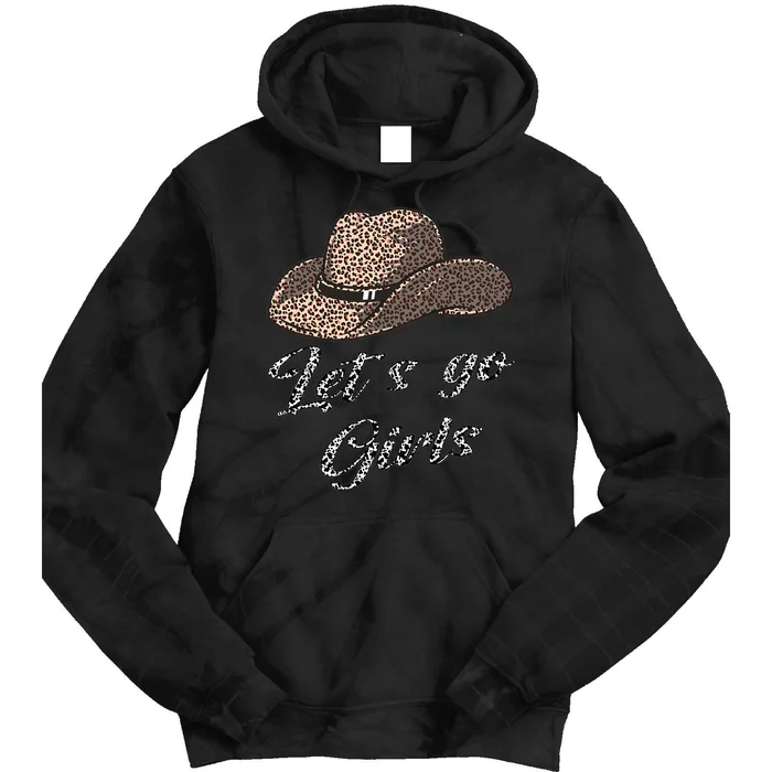 Cow Leopard Let´s Go Country Southern Western Tie Dye Hoodie