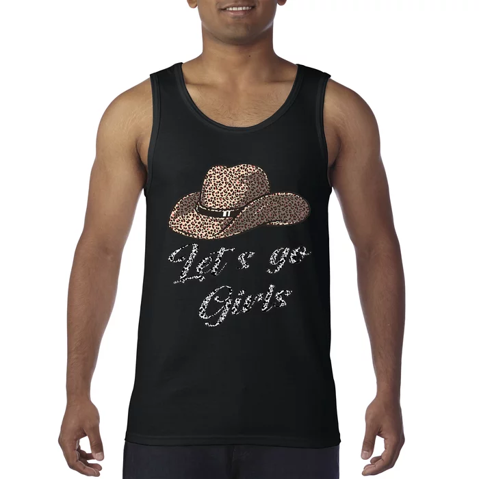 Cow Leopard Let´s Go Country Southern Western Tank Top