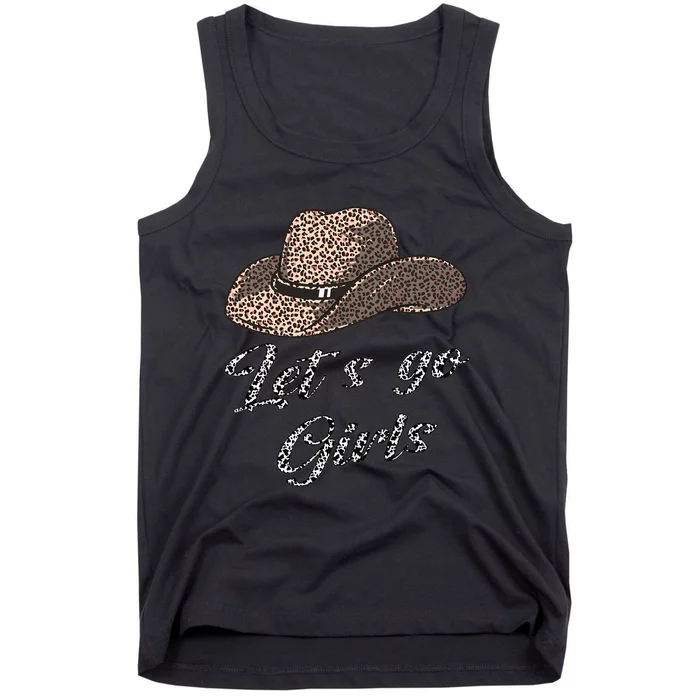 Cow Leopard Let´s Go Country Southern Western Tank Top