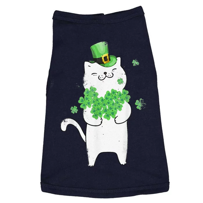 Cat Leprechaun Lover Shamrock St Patrick's Day Doggie Tank