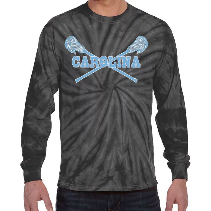 Carolina Lacrosse Lax Sticks Tie-Dye Long Sleeve Shirt