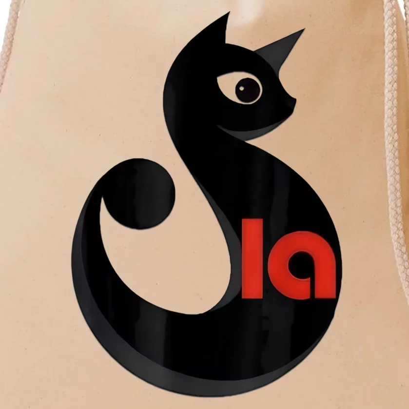 Comma La La Cat  Comma La Drawstring Bag