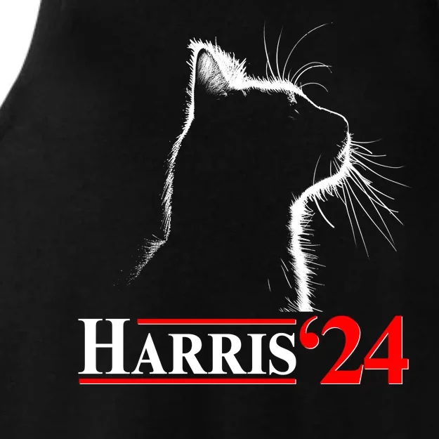 Cat Lady Ladies For Kamala Harris 2024 Ladies Tri-Blend Wicking Tank