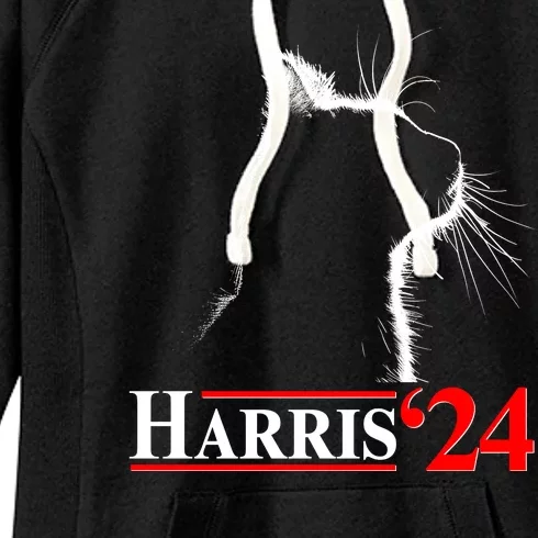 Cat Lady Ladies For Kamala Harris 2024 Women's Fleece Hoodie